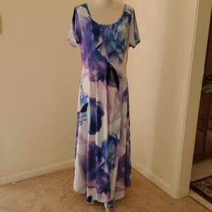 New! Lily medium purple/blue multi maxi dress.
